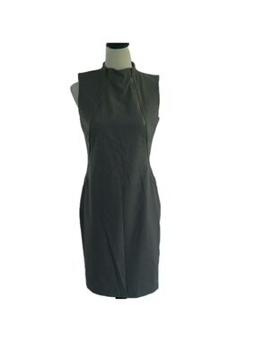 Unique deep Green/Brown Zipper Dress: Size 4